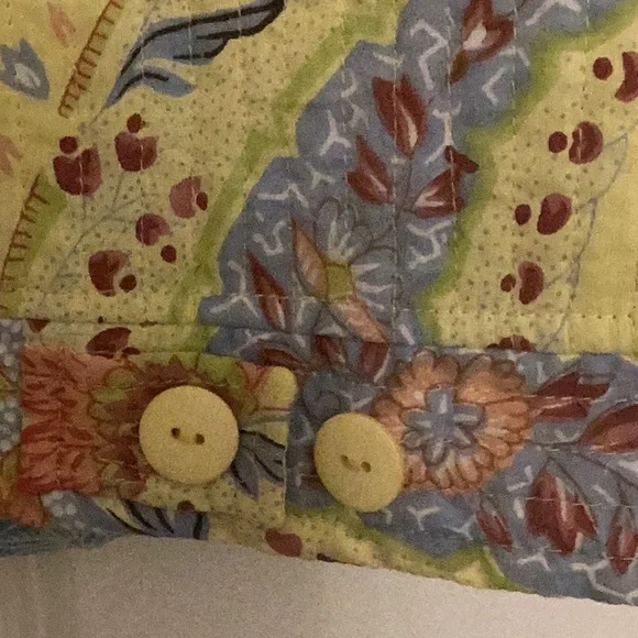 Provence Reversible floral yellow/ blue paisley lightweight spring/summer NWT - Picture 9 of 9